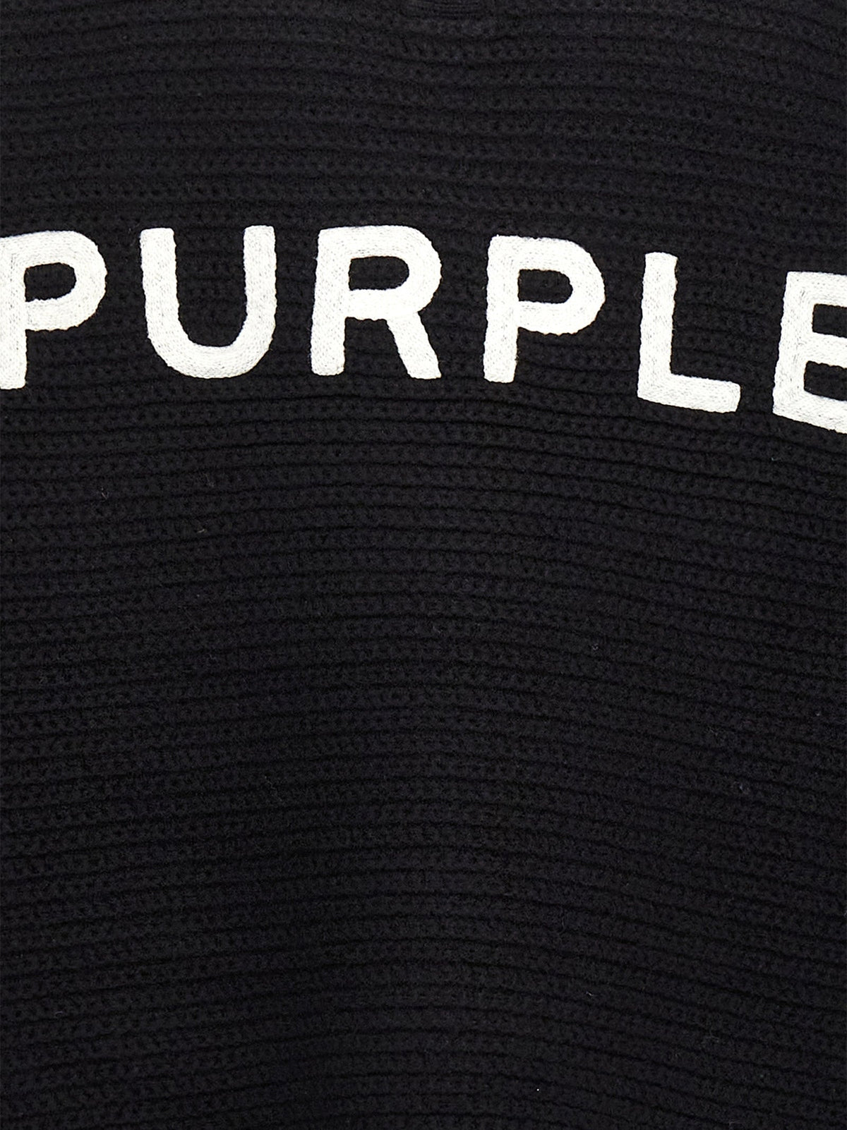 PURPLE Black Wool Cardigan