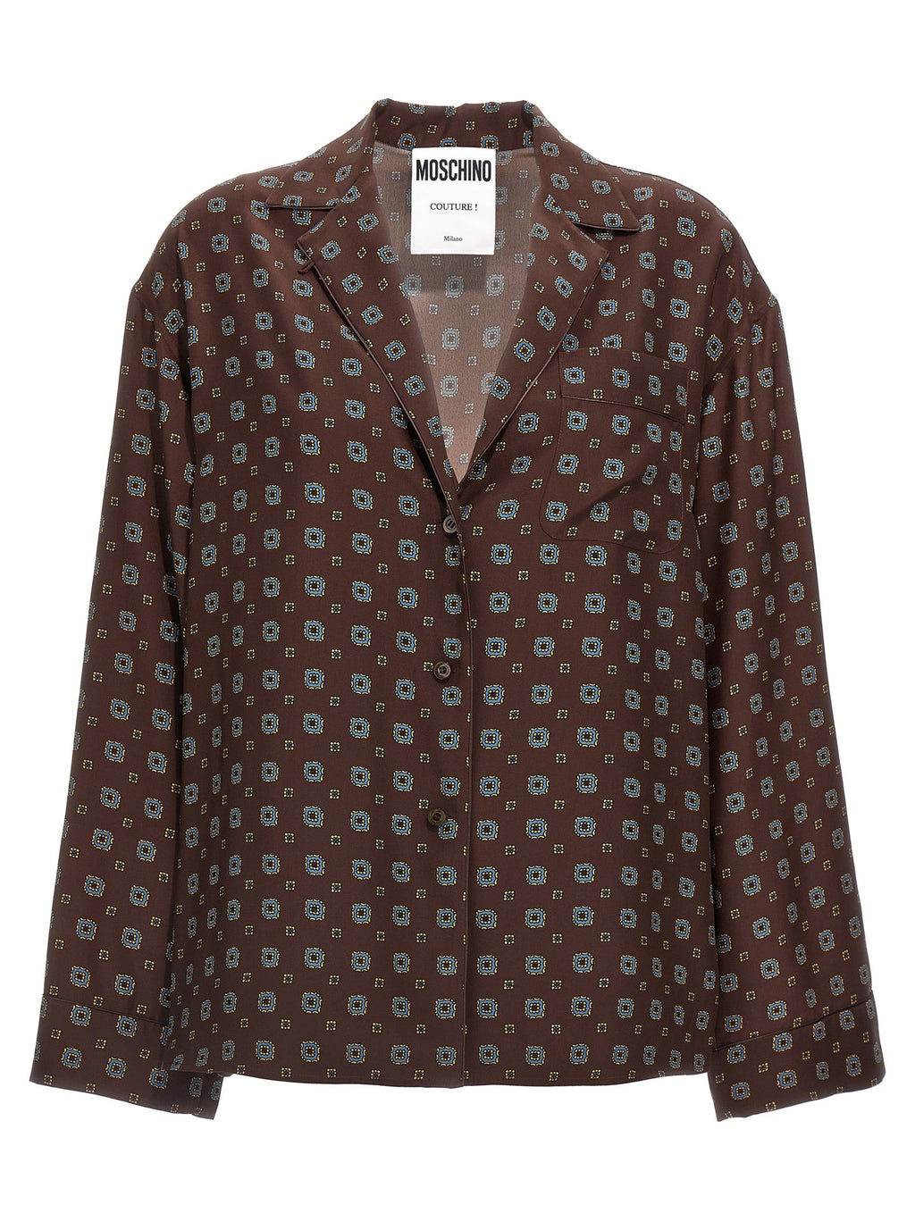 Moschino Brown Silk Blouse