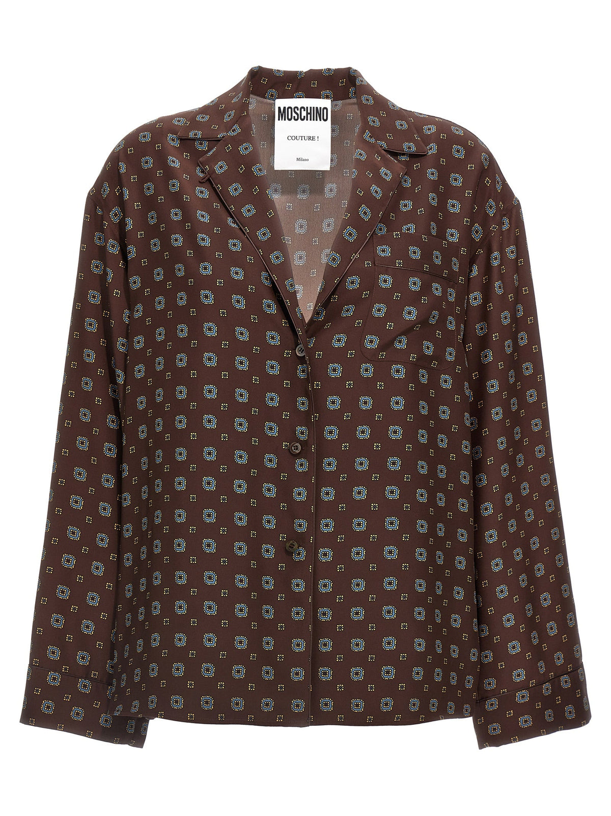 Moschino Brown Silk Blouse