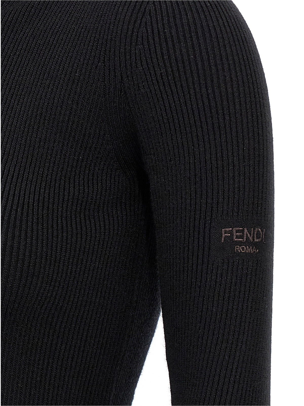 Fendi Black Wool Short Dress