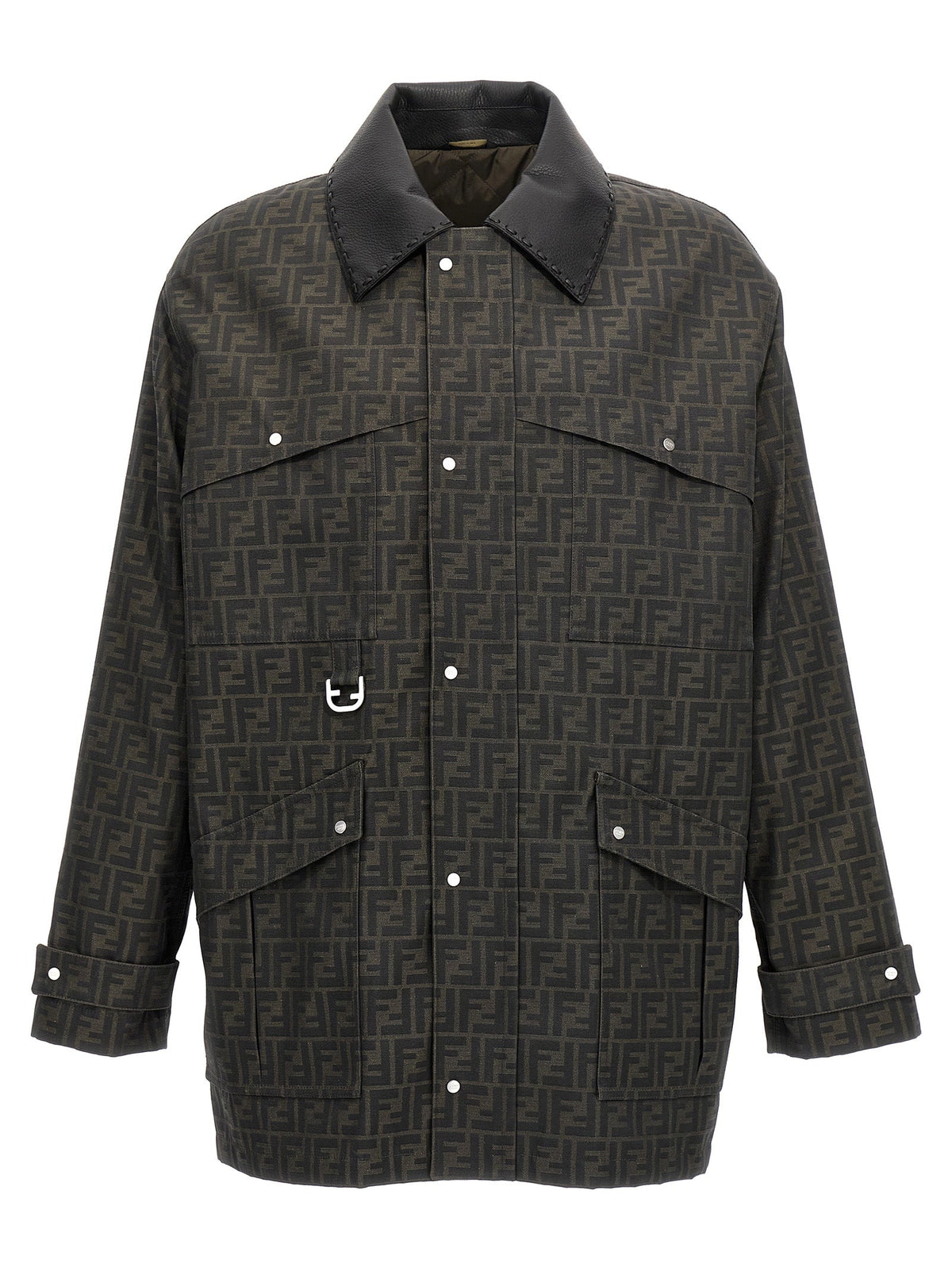 Fendi Brown Polyester Full-Length Jacket
