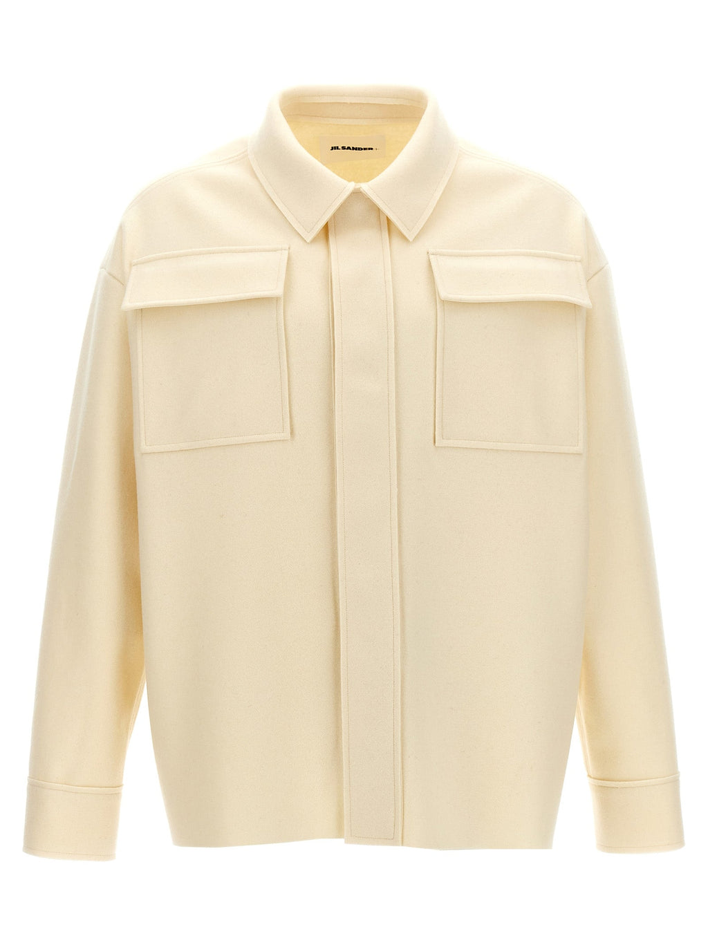 Jil Sander White Wool Blouse