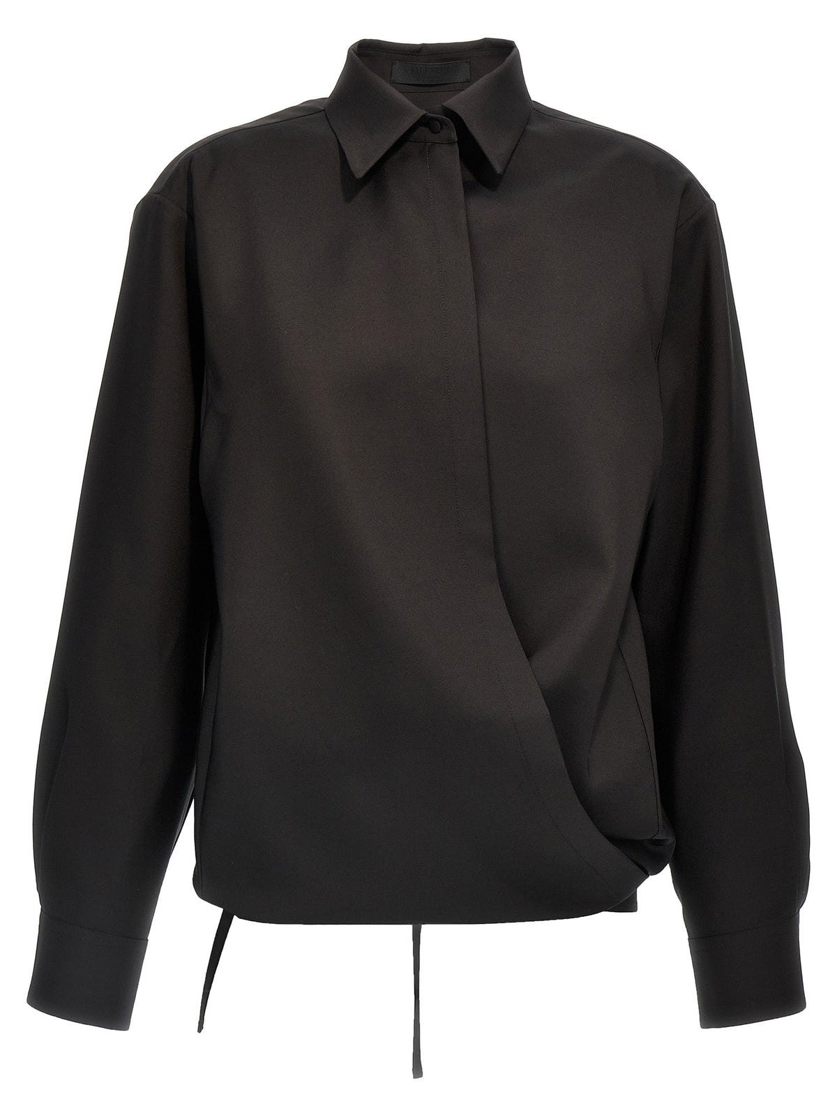 Valentino Garavani Black Wool Blouse