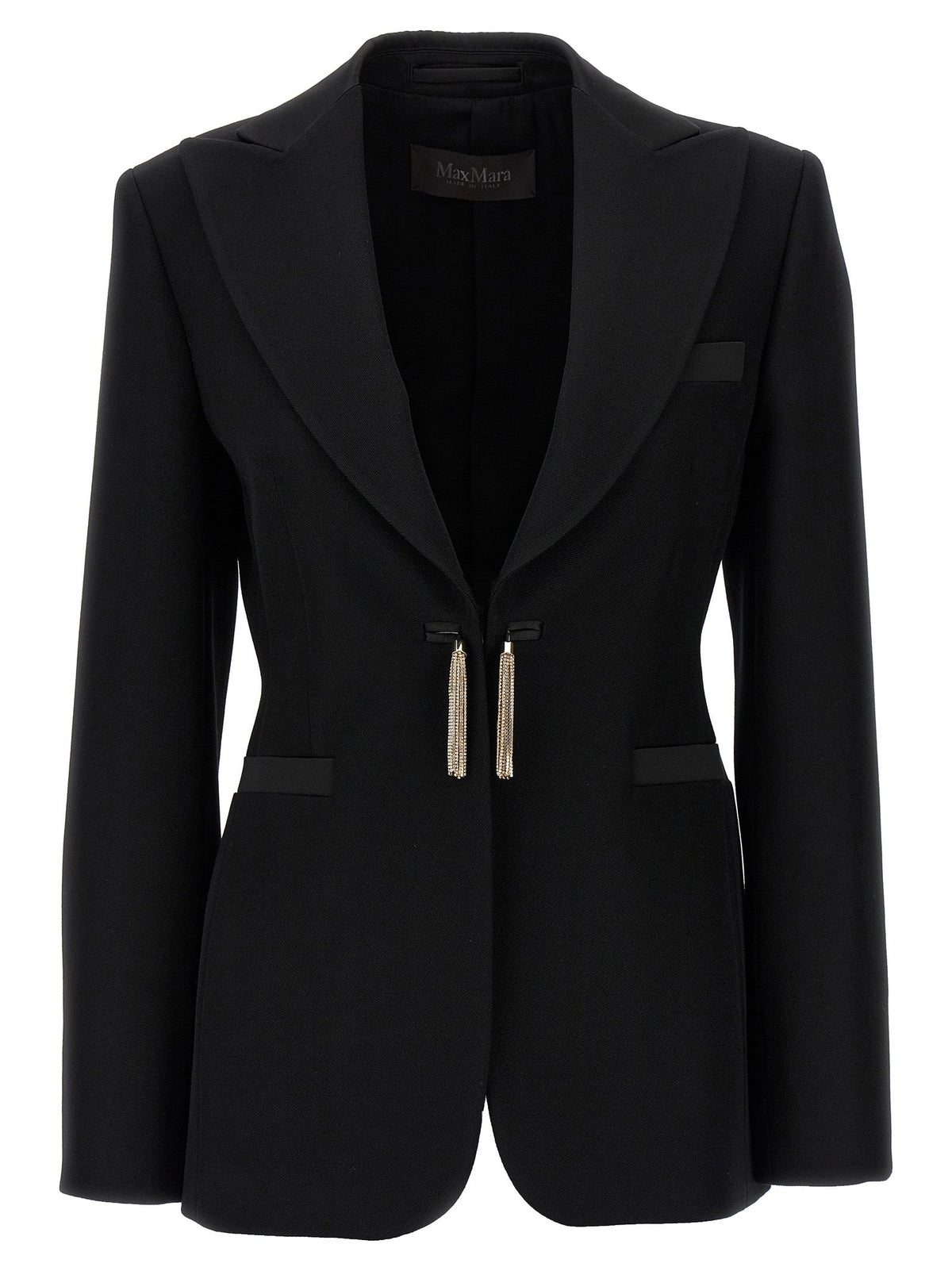 Max Mara Black Virgin Wool Blazer