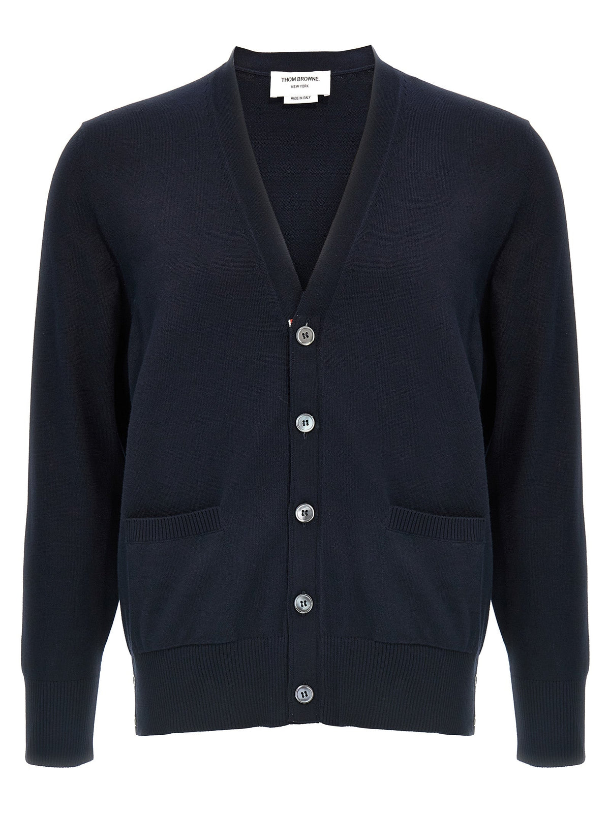 Thom Browne Blue Cotton Cardigan
