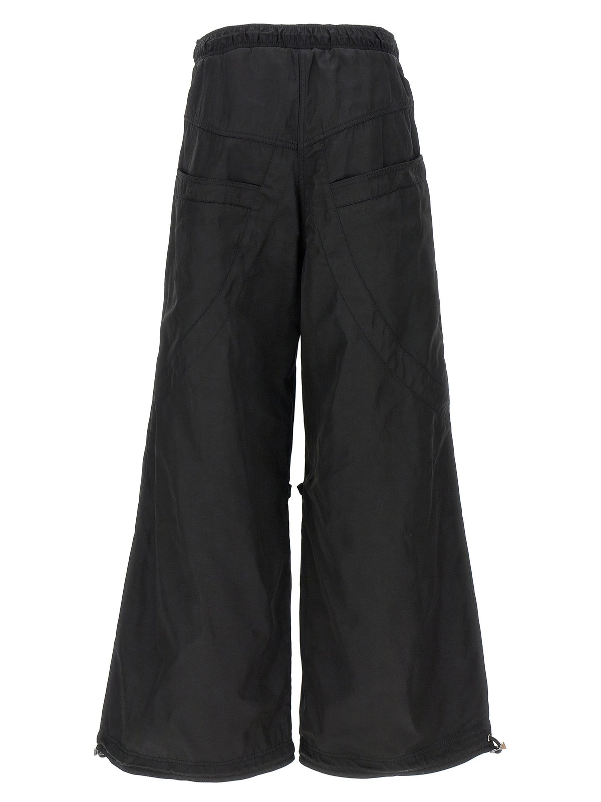 The Attico Black Polyester Casual Pants
