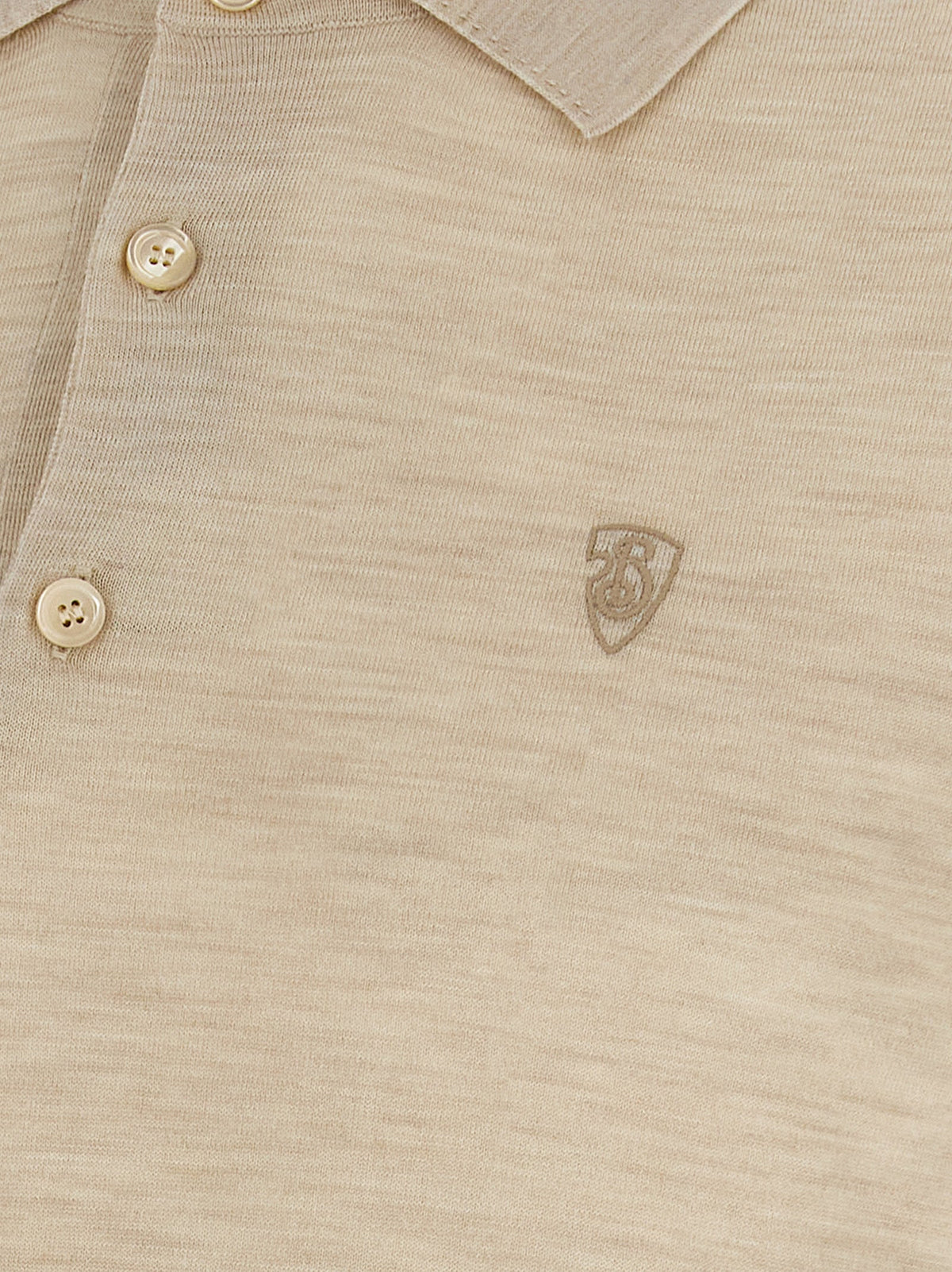 Burberry Beige Wool Polo Shirt