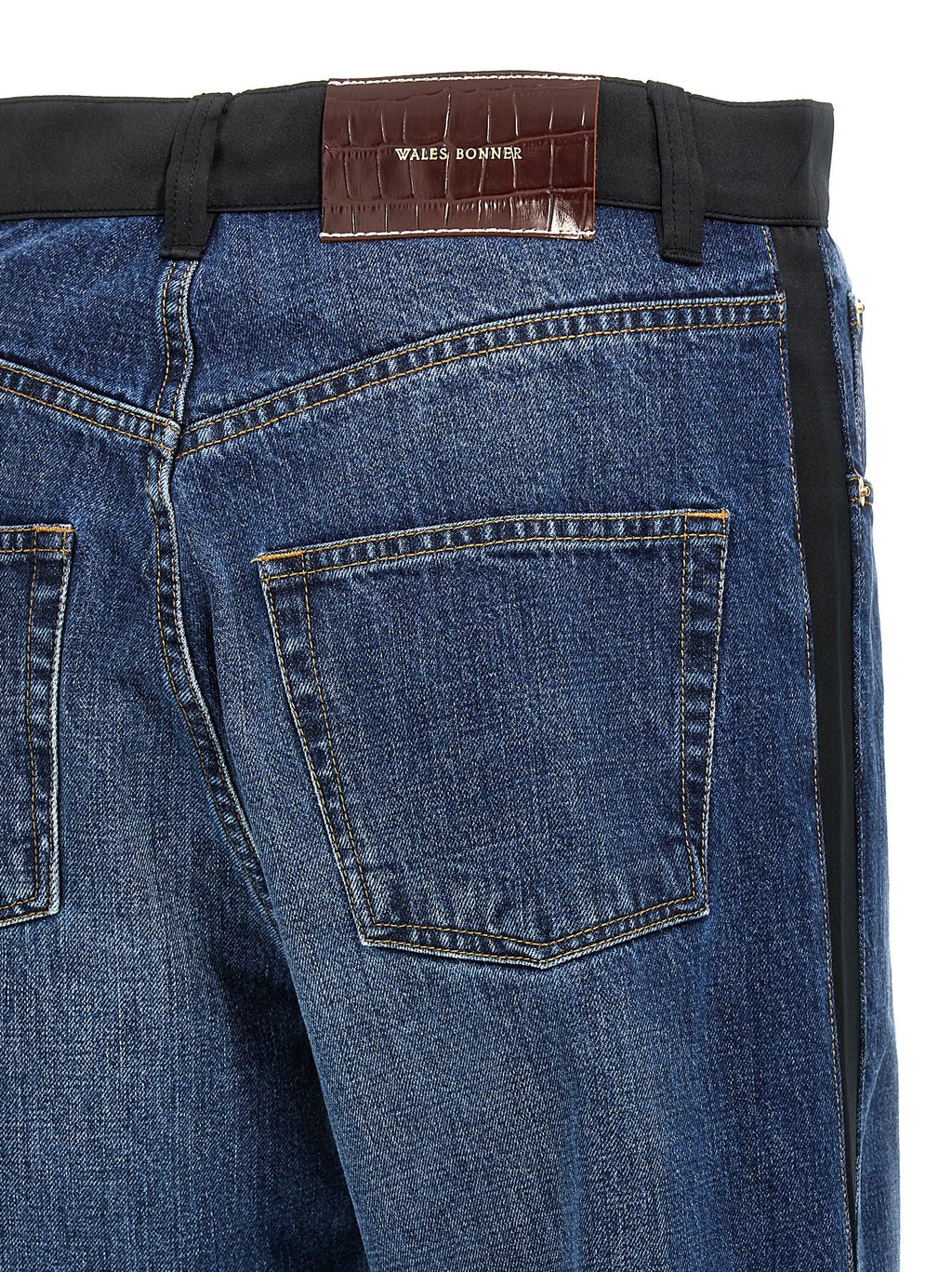 WALES BONNER Blue Cotton Straight-Leg Jeans