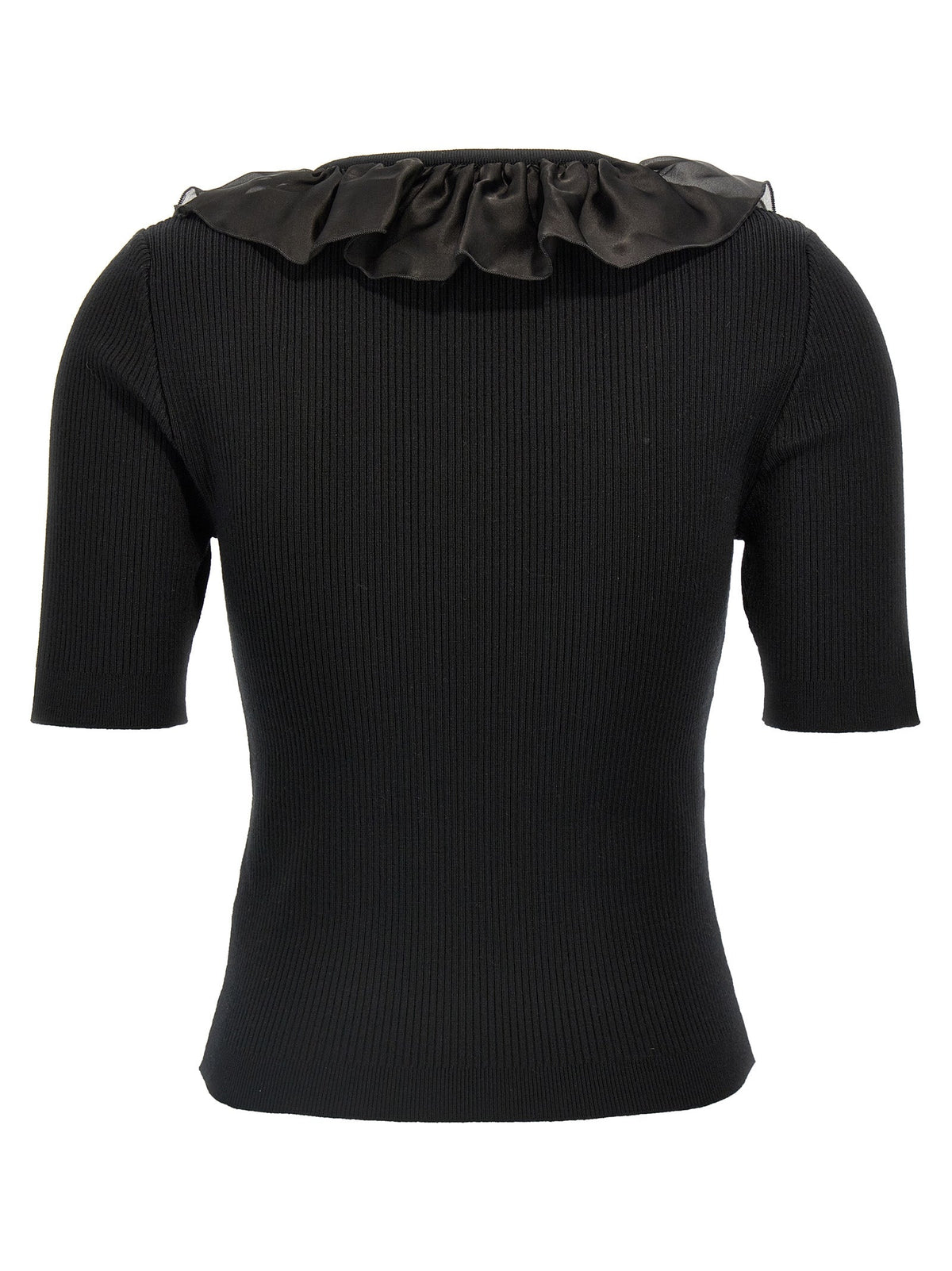 Alessandra Rich Black Wool T-Shirt