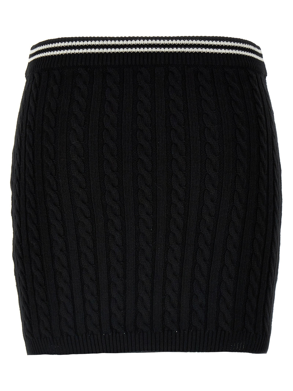 Alessandra Rich Bicolor Cotton Long Skirt