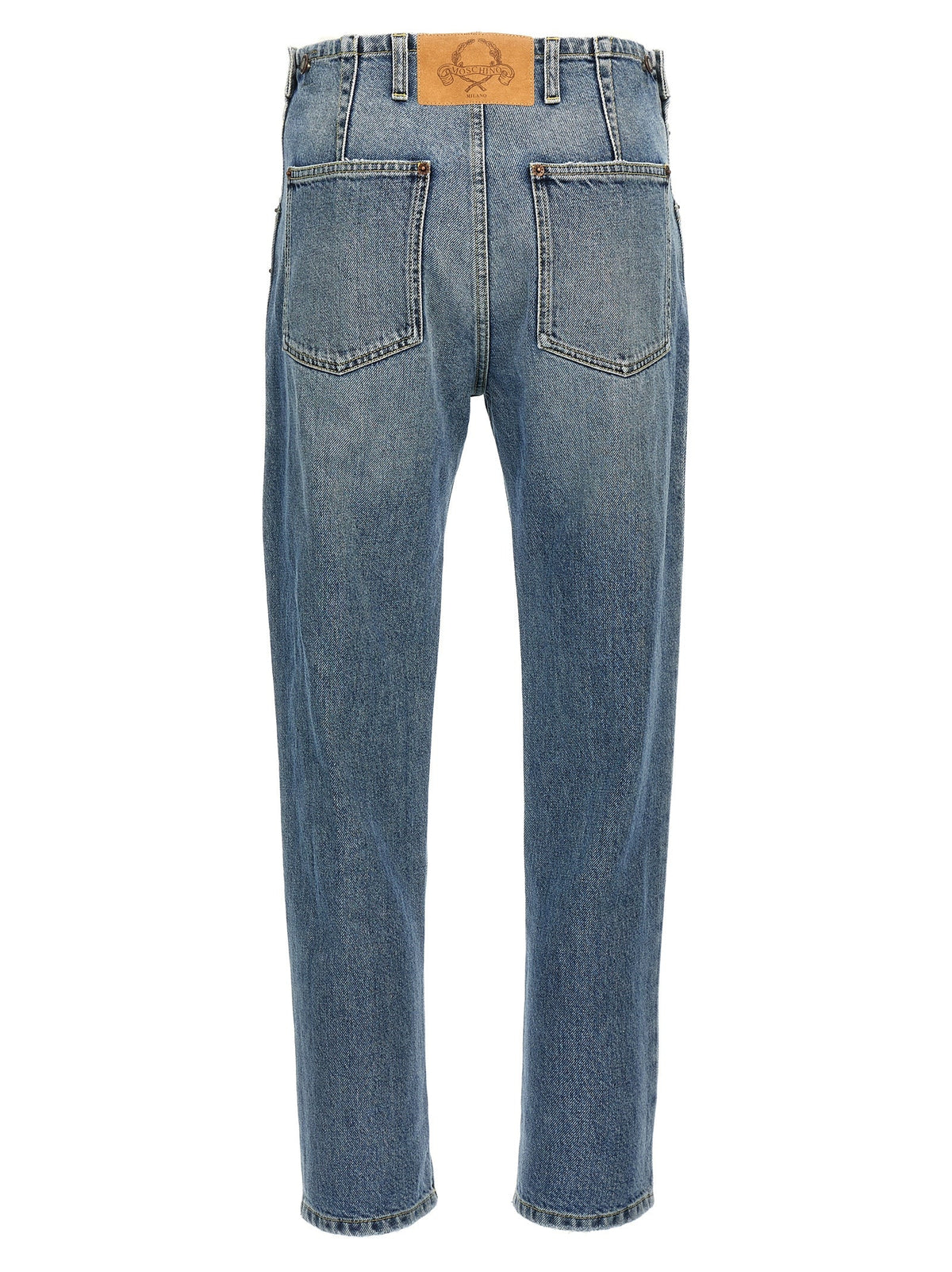 Moschino Blue Cotton Straight-Leg Jeans