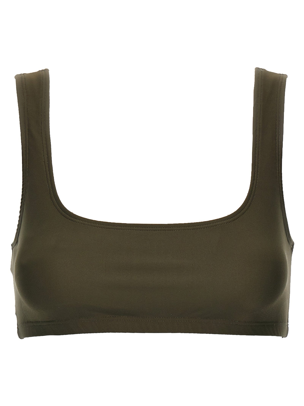 The Andamane Brown Polyamide Tank Tops