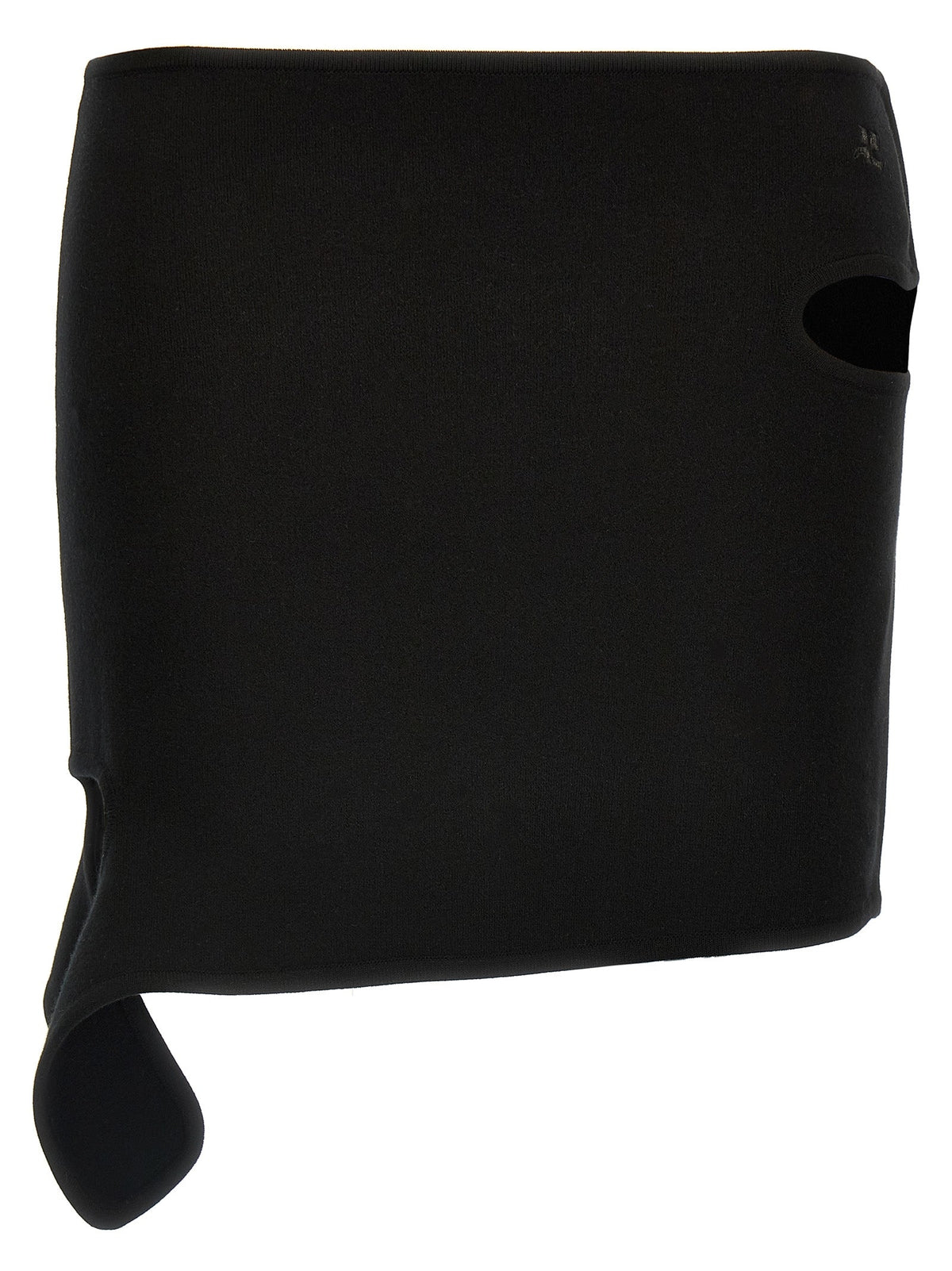 Courrèges Black Viscose Long Skirt