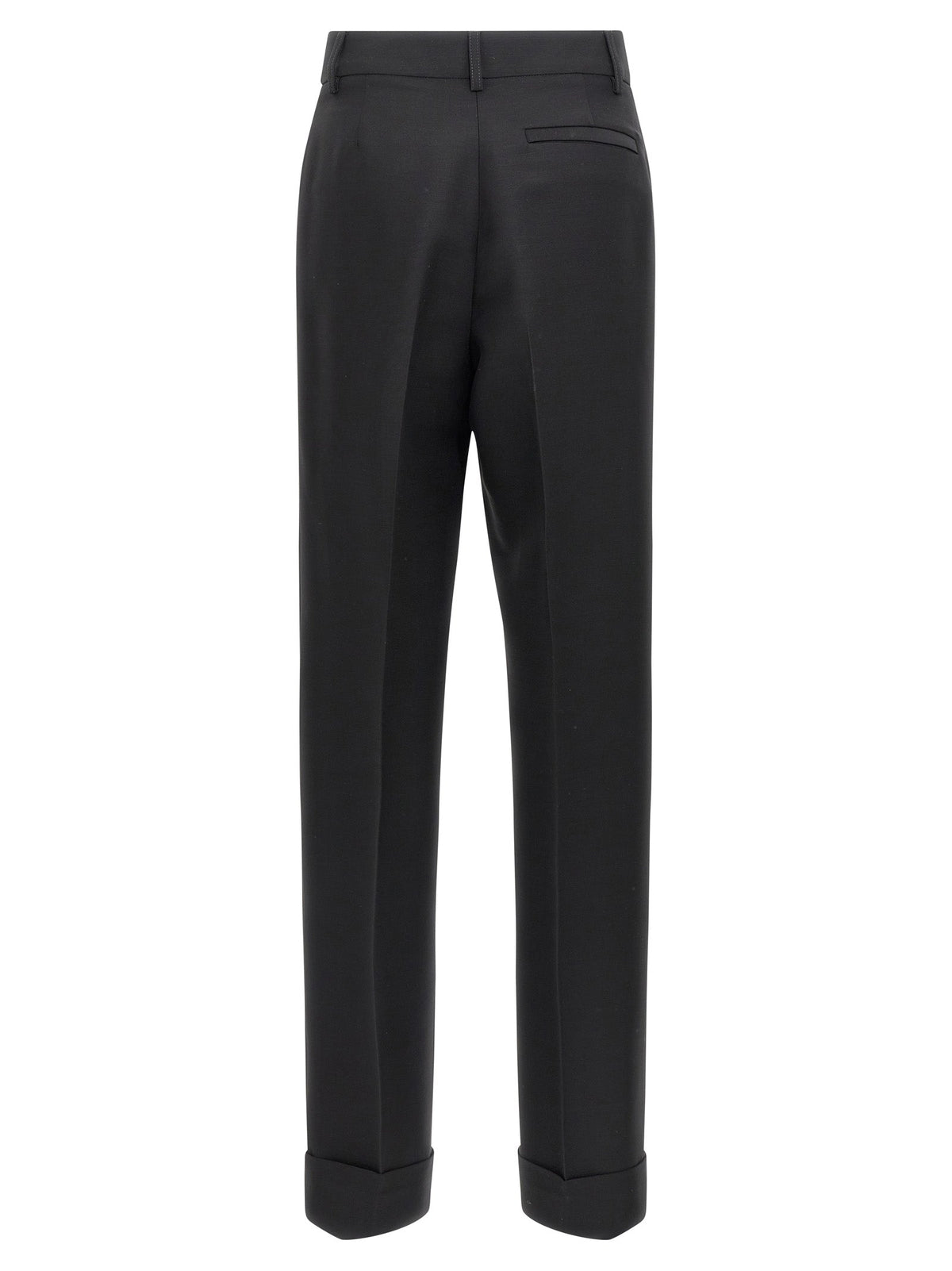 Ferragamo Black Viscose Dress Pants