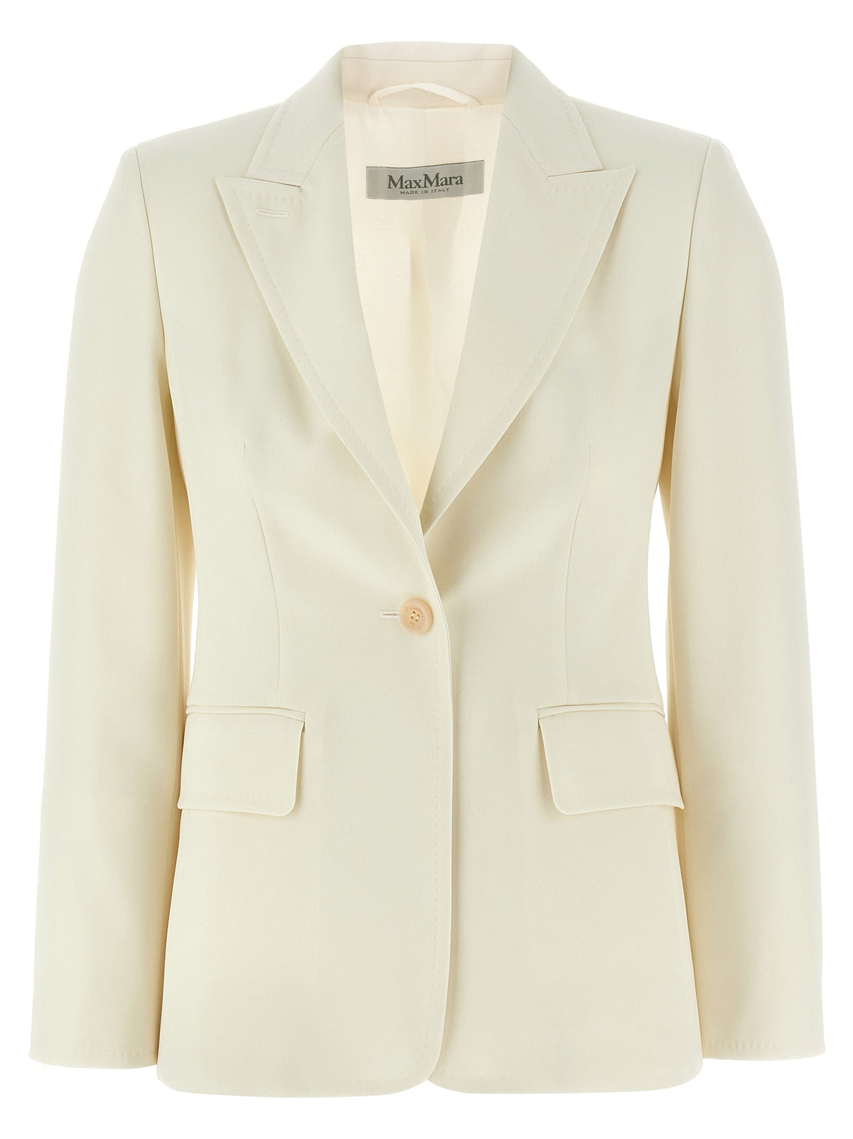 Max Mara White Virgin Wool Blazer