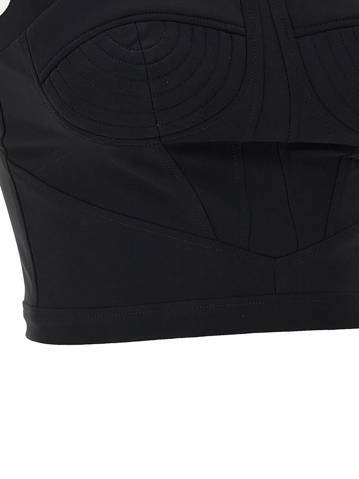 Nensi Dojaka Black Polyamide Tank Tops
