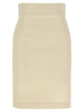 Tagliatore Beige Cotton Midi Skirt