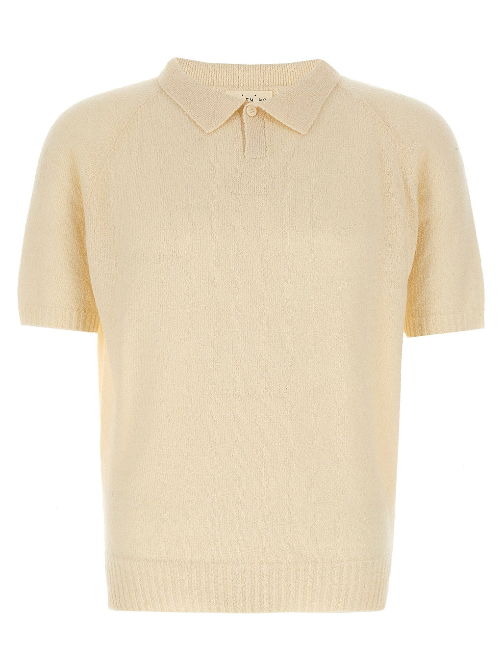 MA'RY'YA White Cotton Polo Shirt