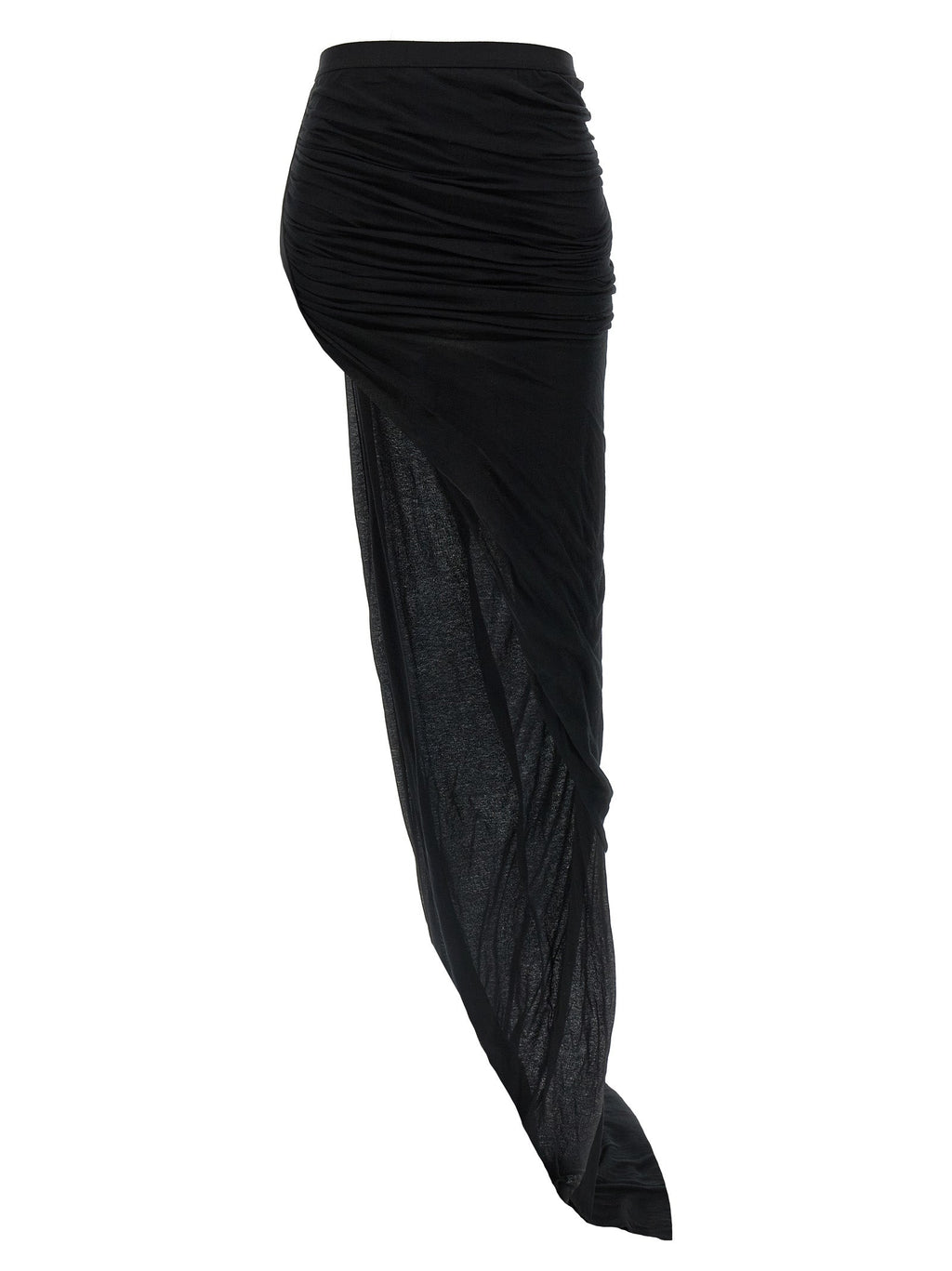 Rick Owens Black Cotton Mini Skirt