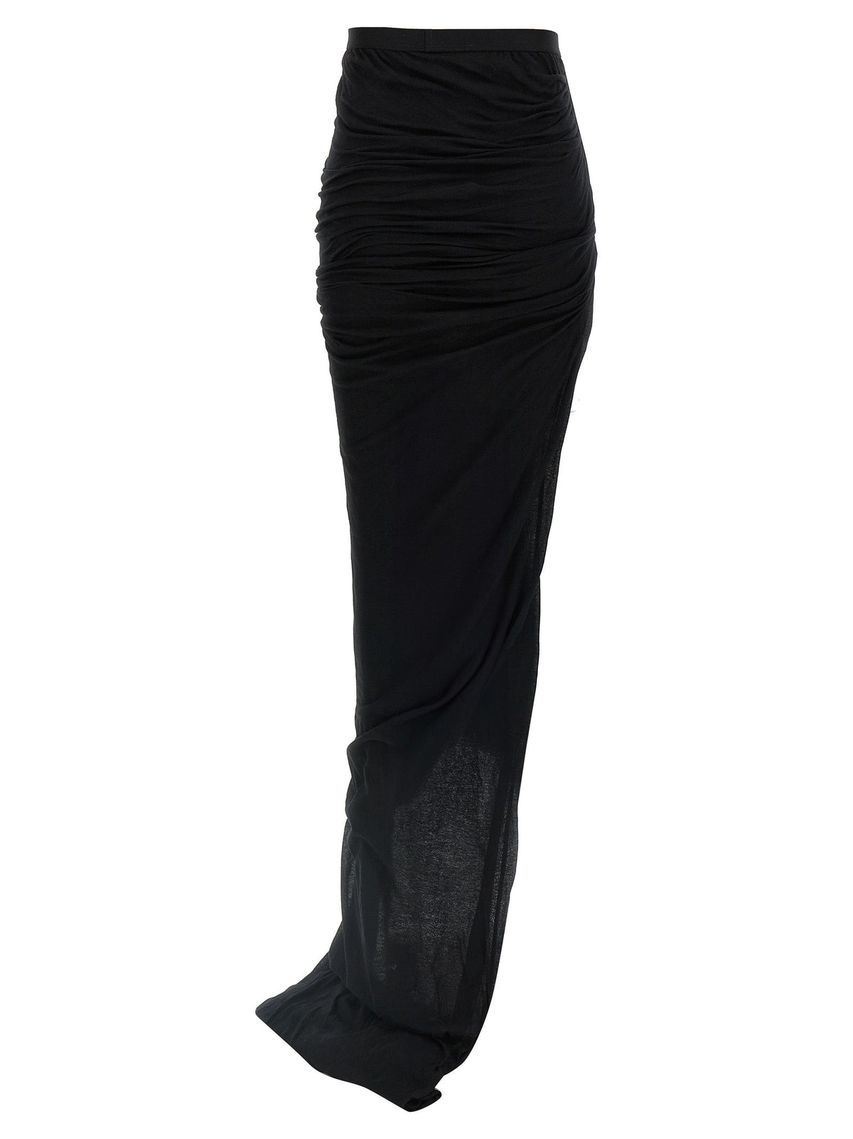 Rick Owens Black Cotton Mini Skirt