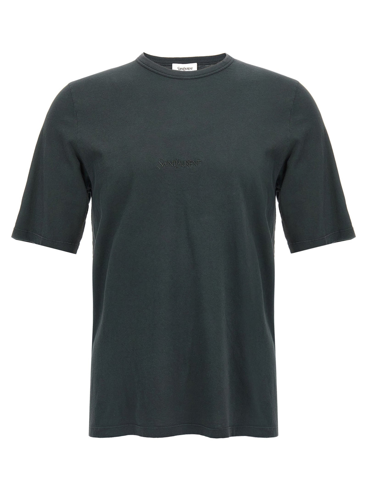 Saint Laurent Black Cotton T-Shirt
