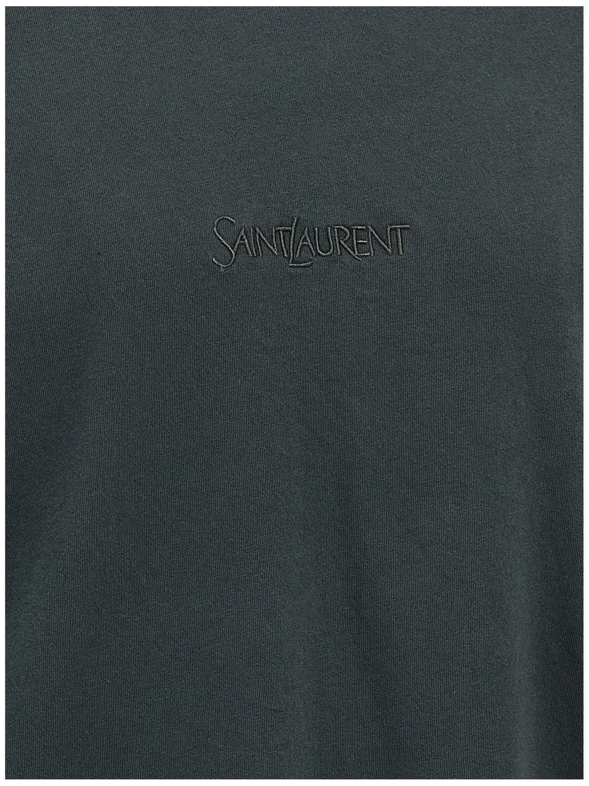 Saint Laurent Black Cotton T-Shirt