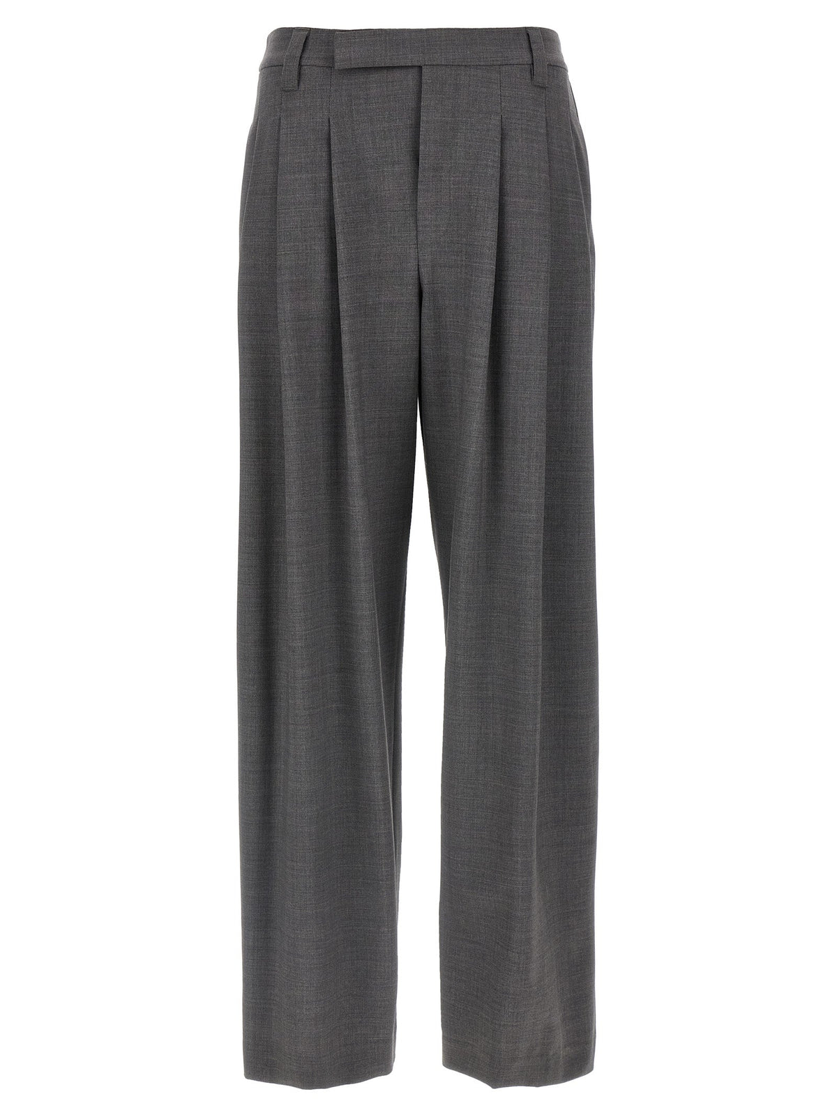 Brunello Cucinelli Gray Virgin Wool Casual Pants