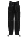 Ganni Black Viscose Casual Pants