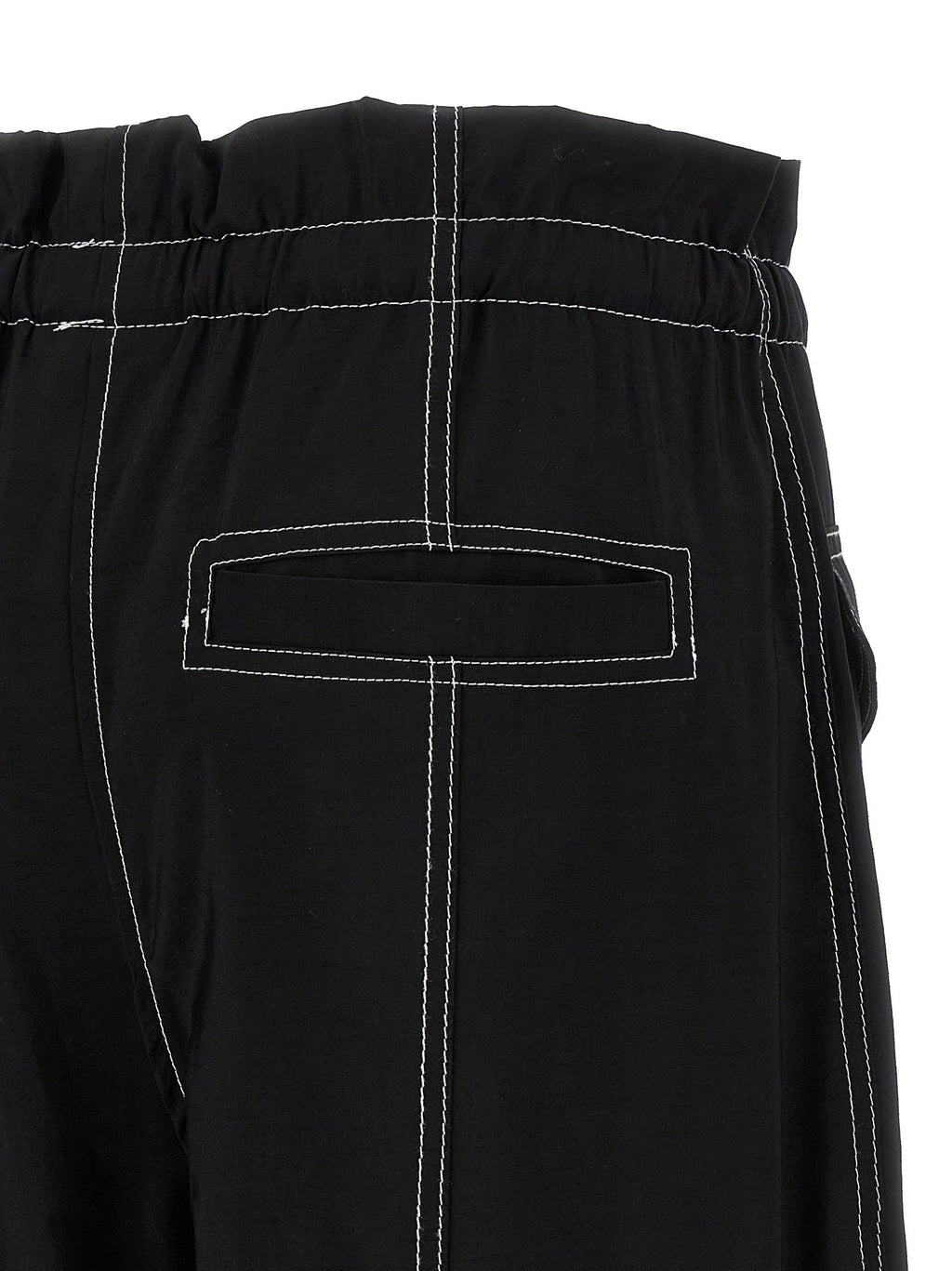 Ganni Black Viscose Casual Pants