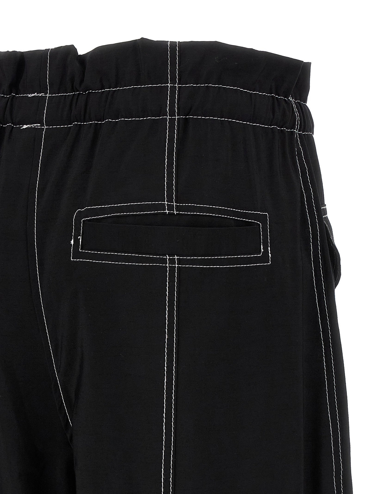 Ganni Black Viscose Casual Pants