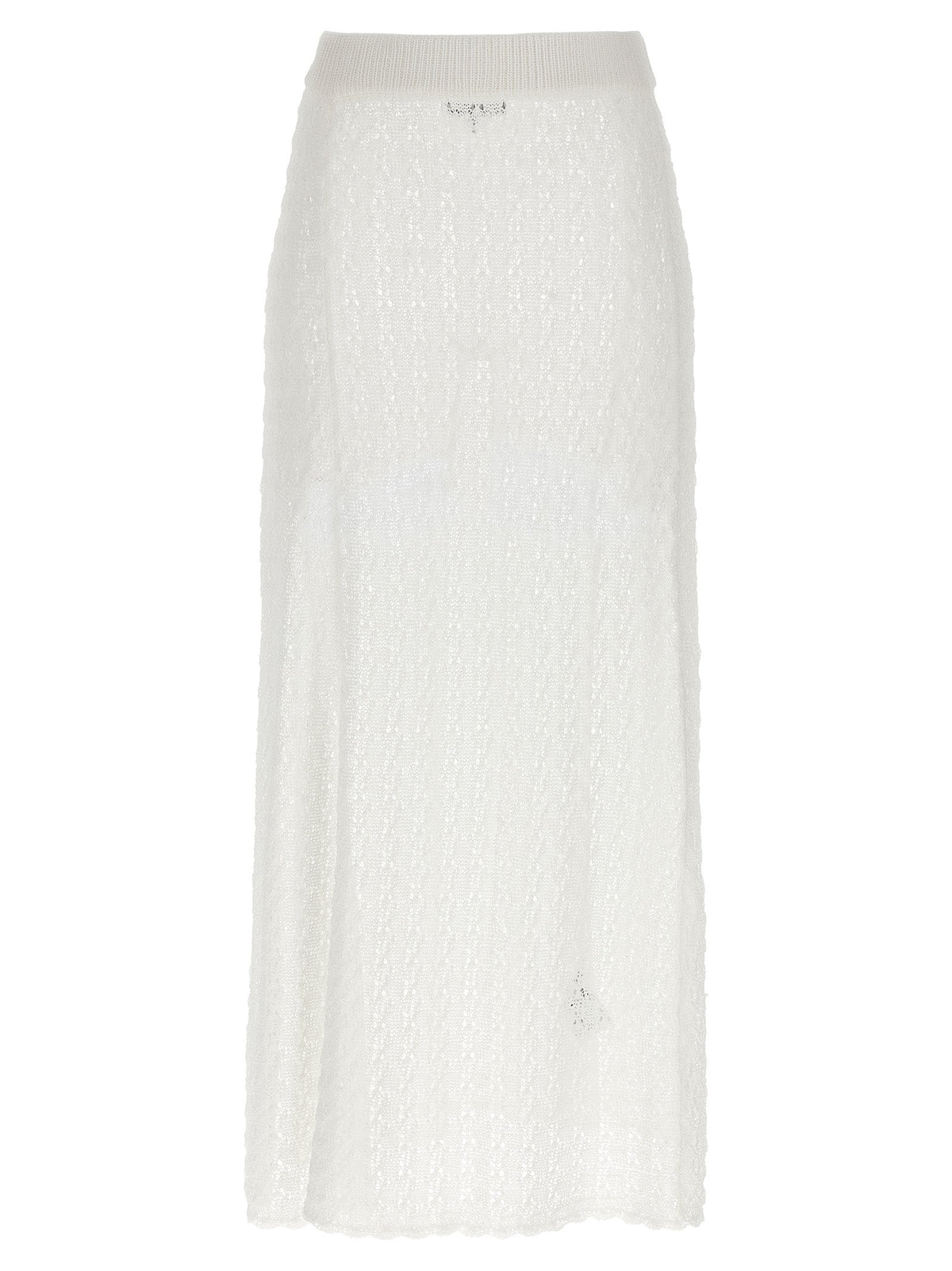 Ganni White Polyamide Mini Skirt