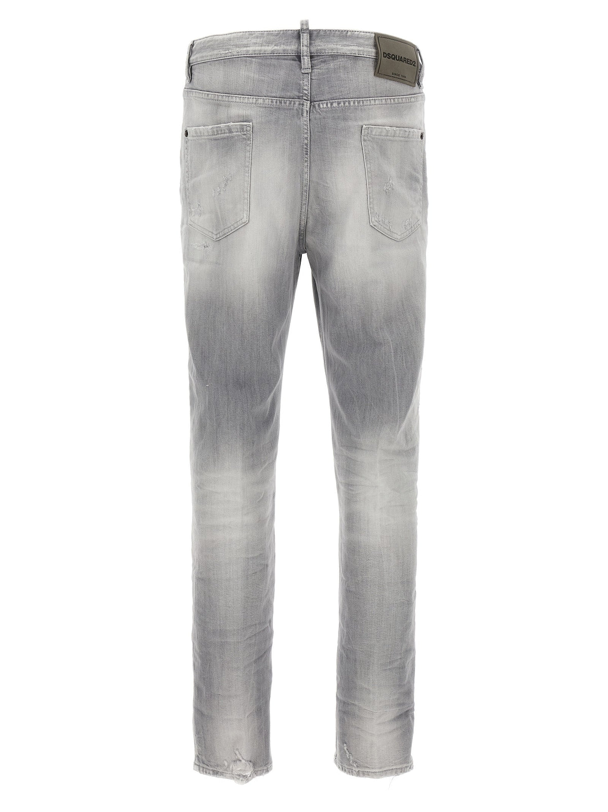 Dsquared² Gray Cotton Straight-Leg Jeans