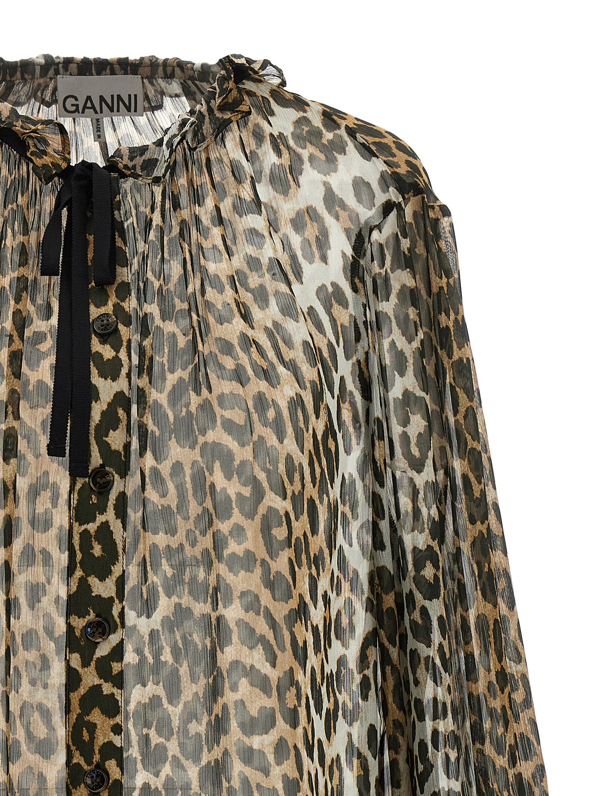 Ganni Brown Viscose Blouse