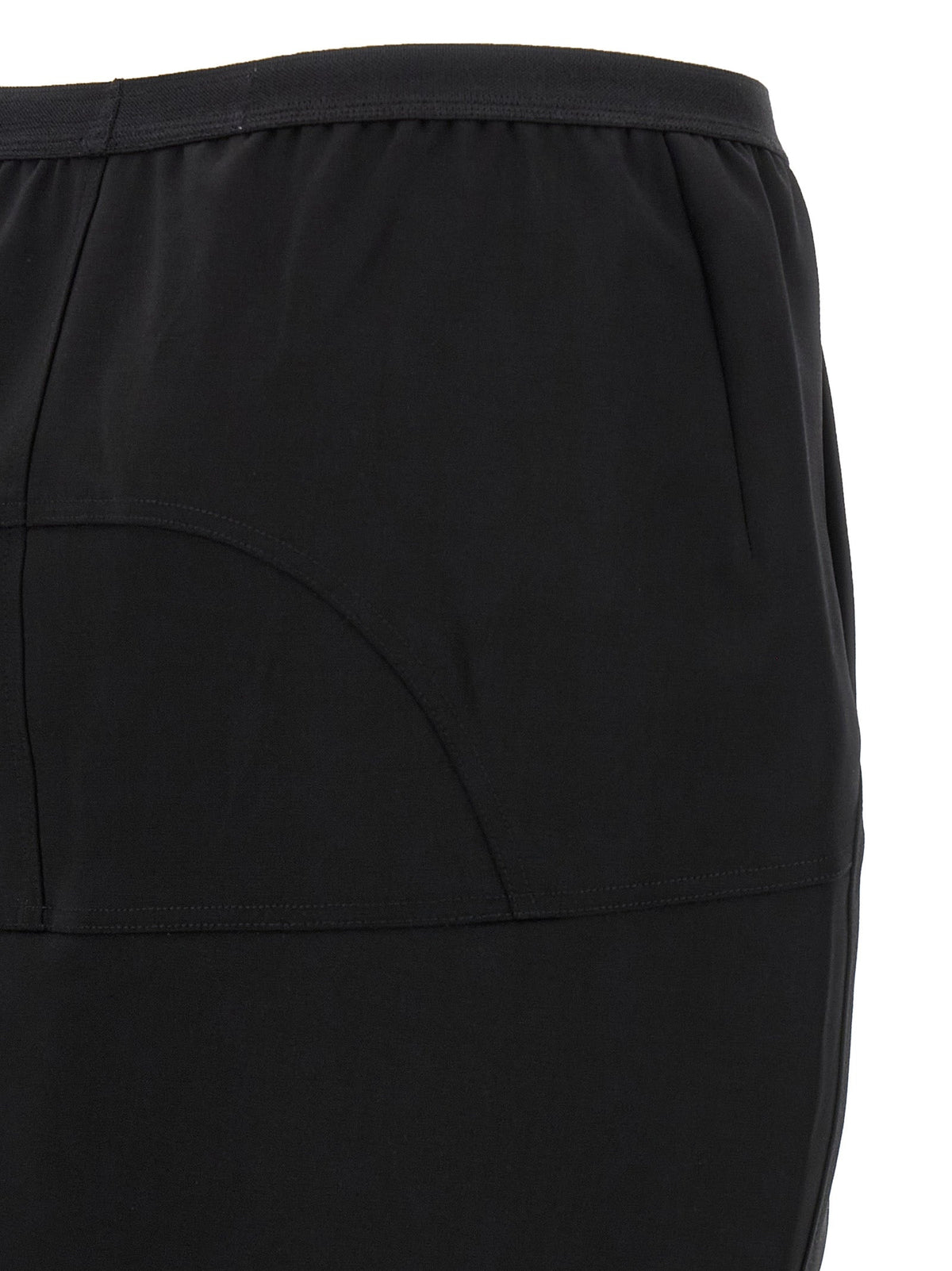 Rick Owens Black Wool Mini Skirt
