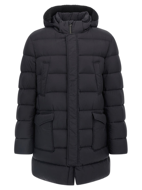 Herno Black Polyamide Coat
