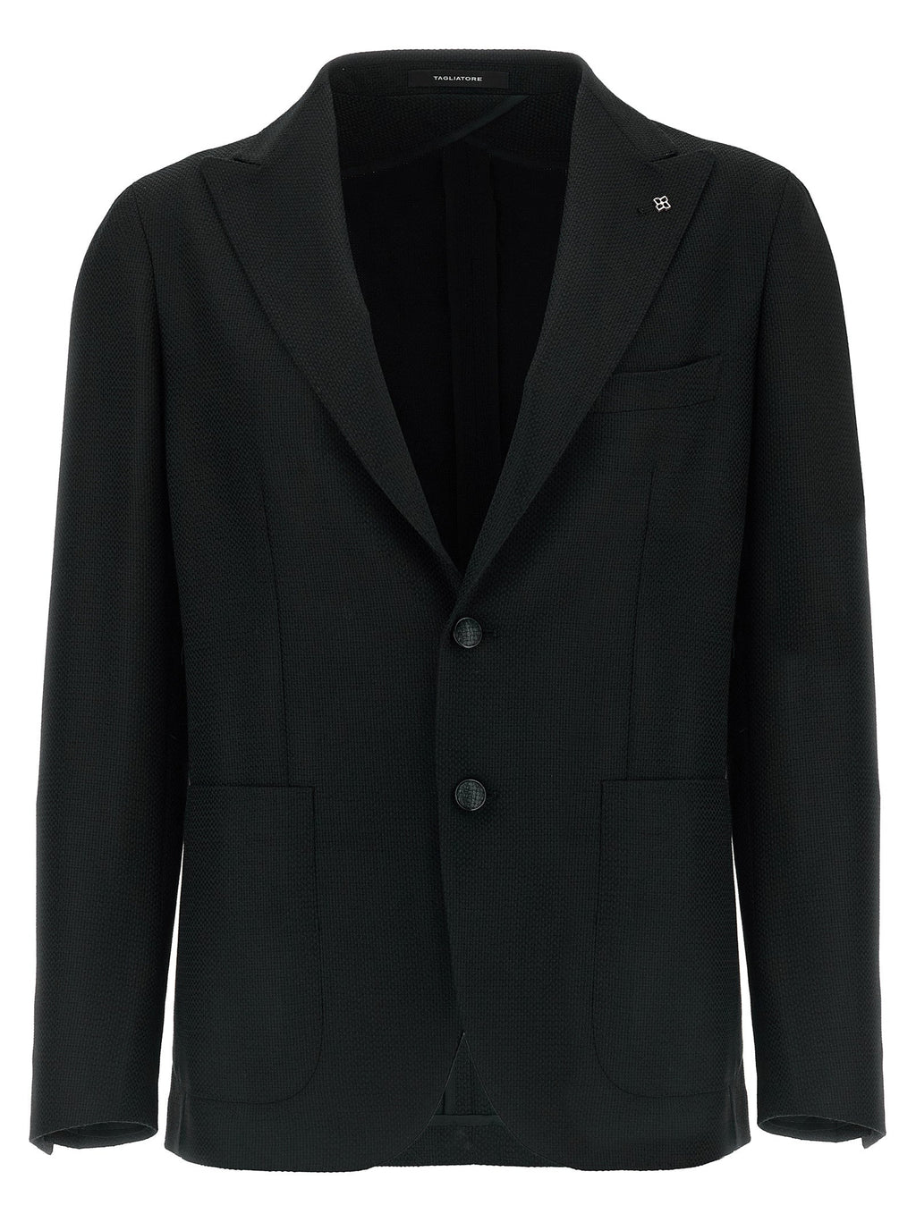 Tagliatore Black Virgin Wool Blazer