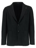 Tagliatore Black Virgin Wool Blazer