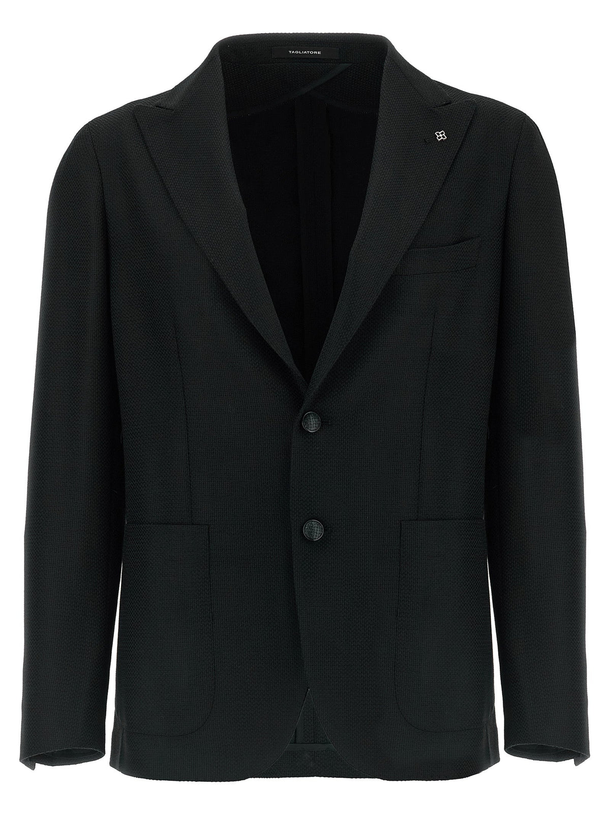 Tagliatore Black Virgin Wool Blazer