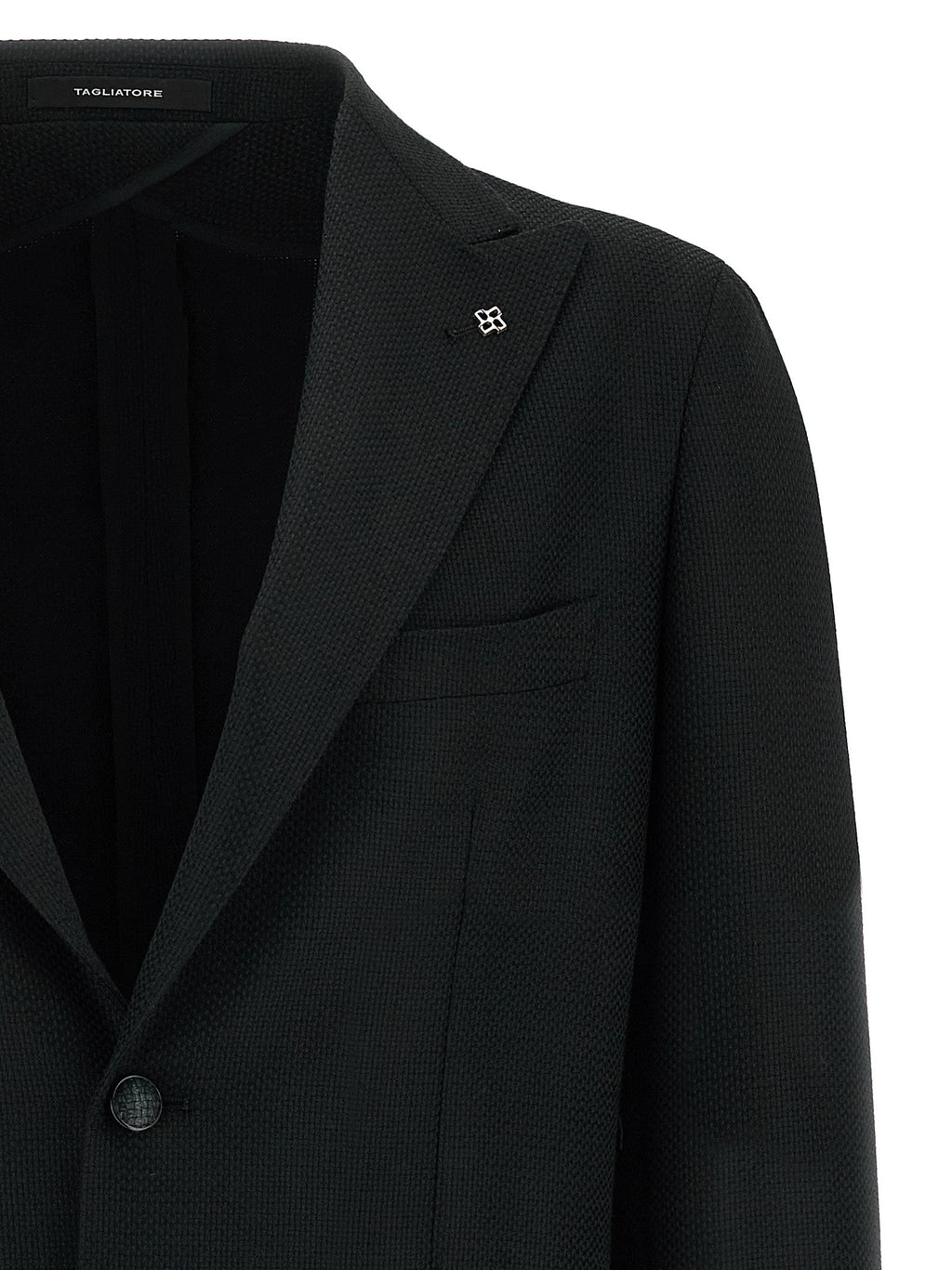 Tagliatore Black Virgin Wool Blazer