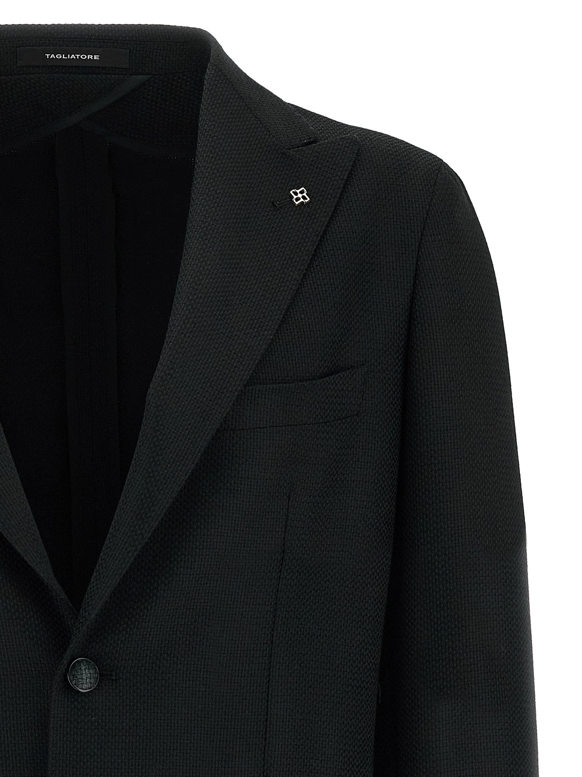 Tagliatore Black Virgin Wool Blazer
