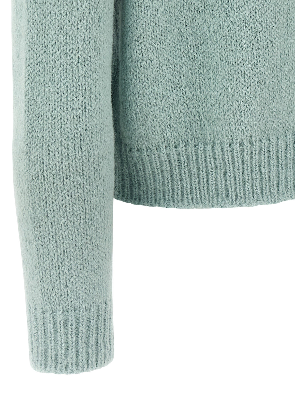 Jil Sander Blue Alpaca Leather Cardigan