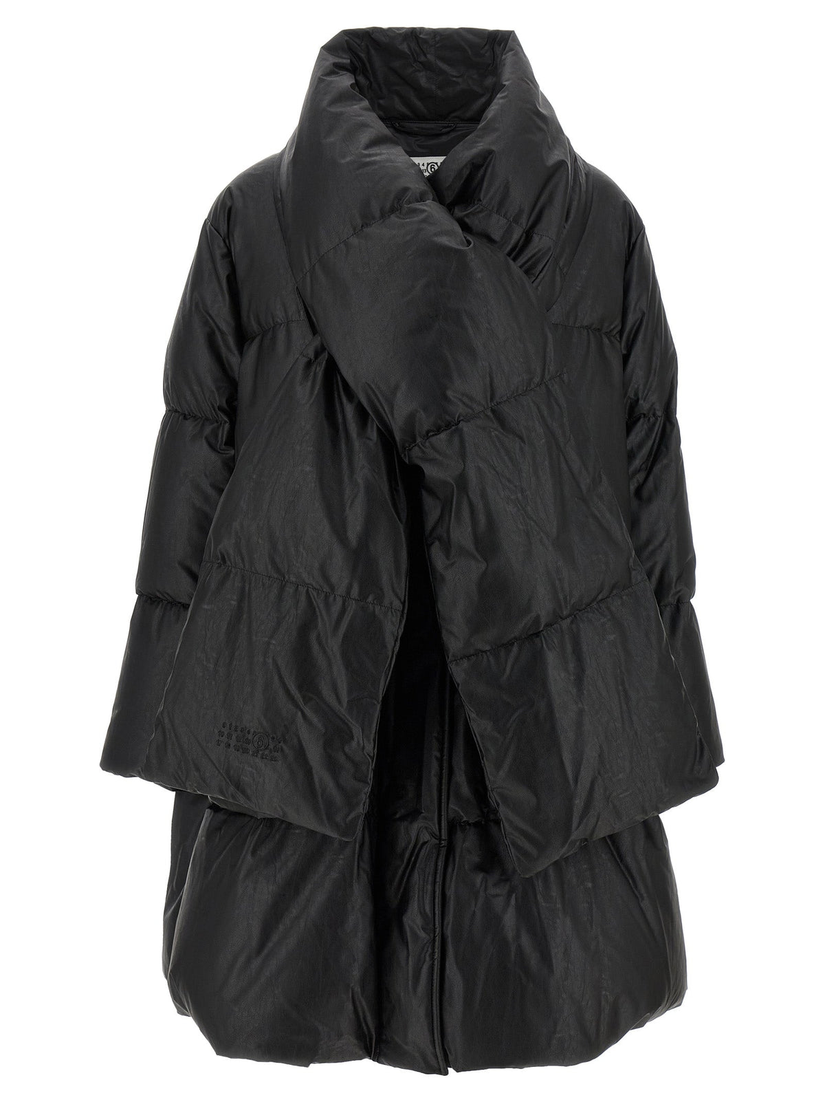 MM6 Maison Margiela Black Viscose Coat