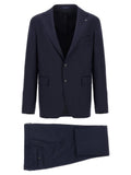 Tagliatore Blue Virgin Wool Two-Piece Suit