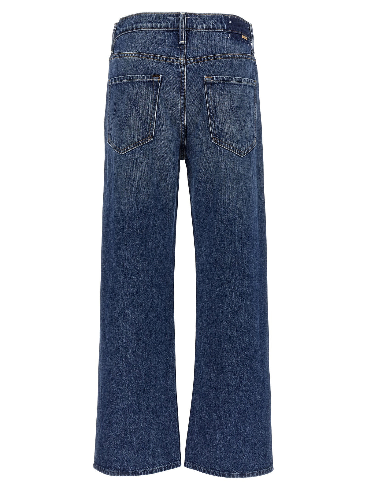 Mother Denim Blue Cotton Flared Jeans