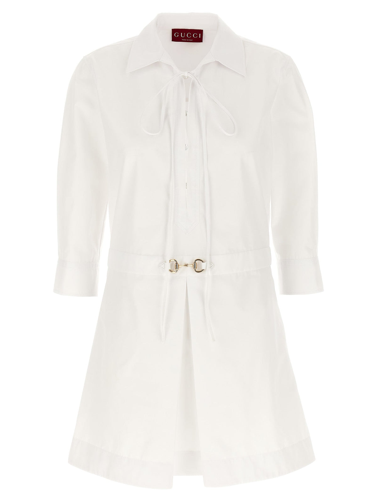 Gucci White Cotton Short Dress