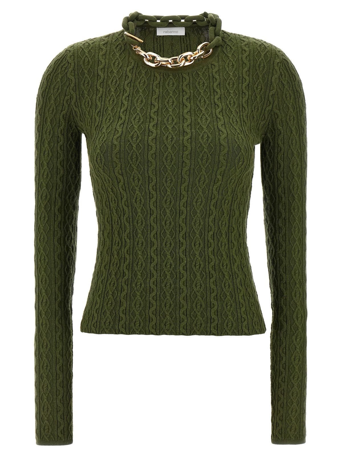 Paco Rabanne Bicolor Wool Cardigan