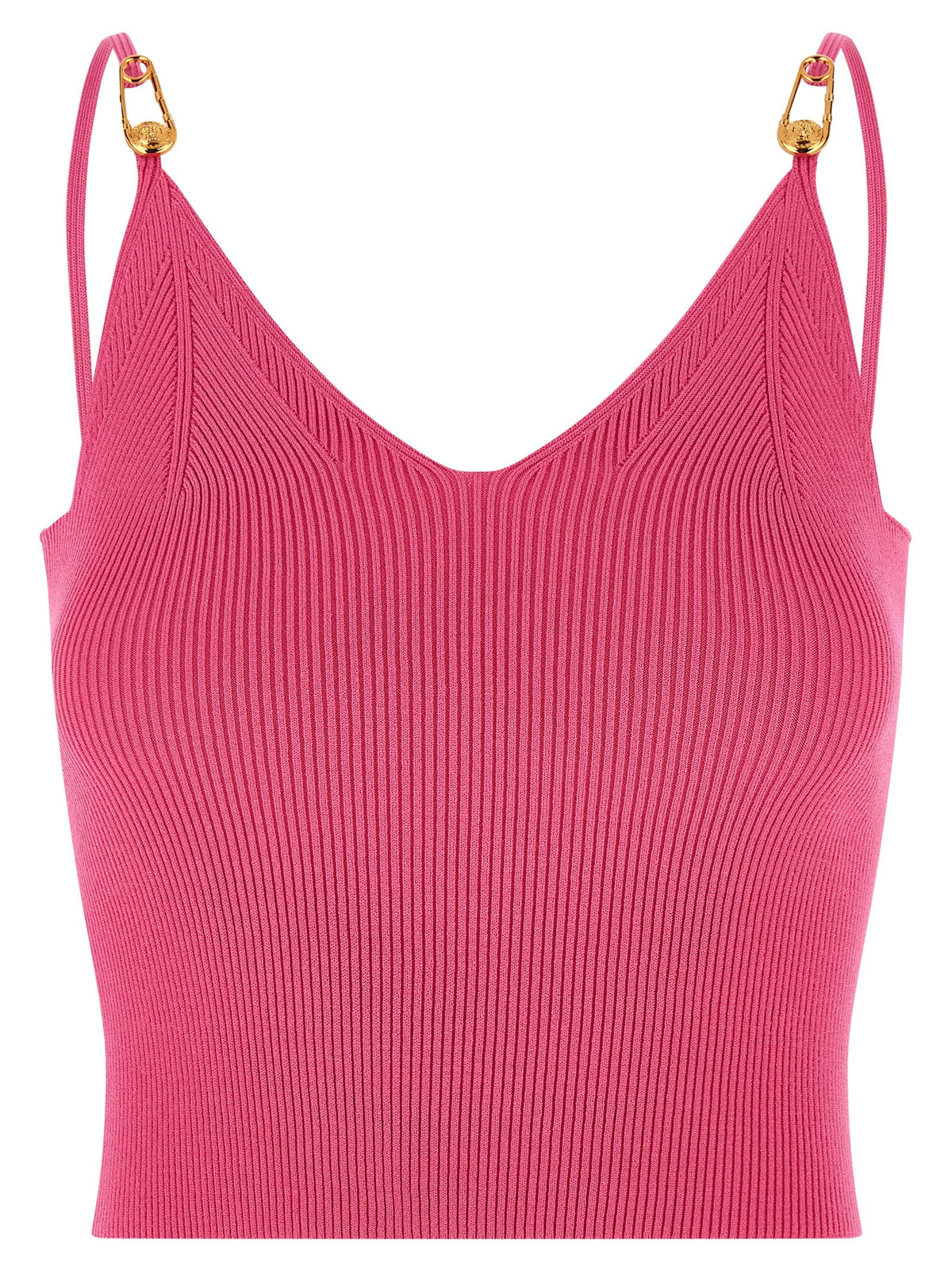 Versace Fuchsia Viscose Sleeveles T-Shirt