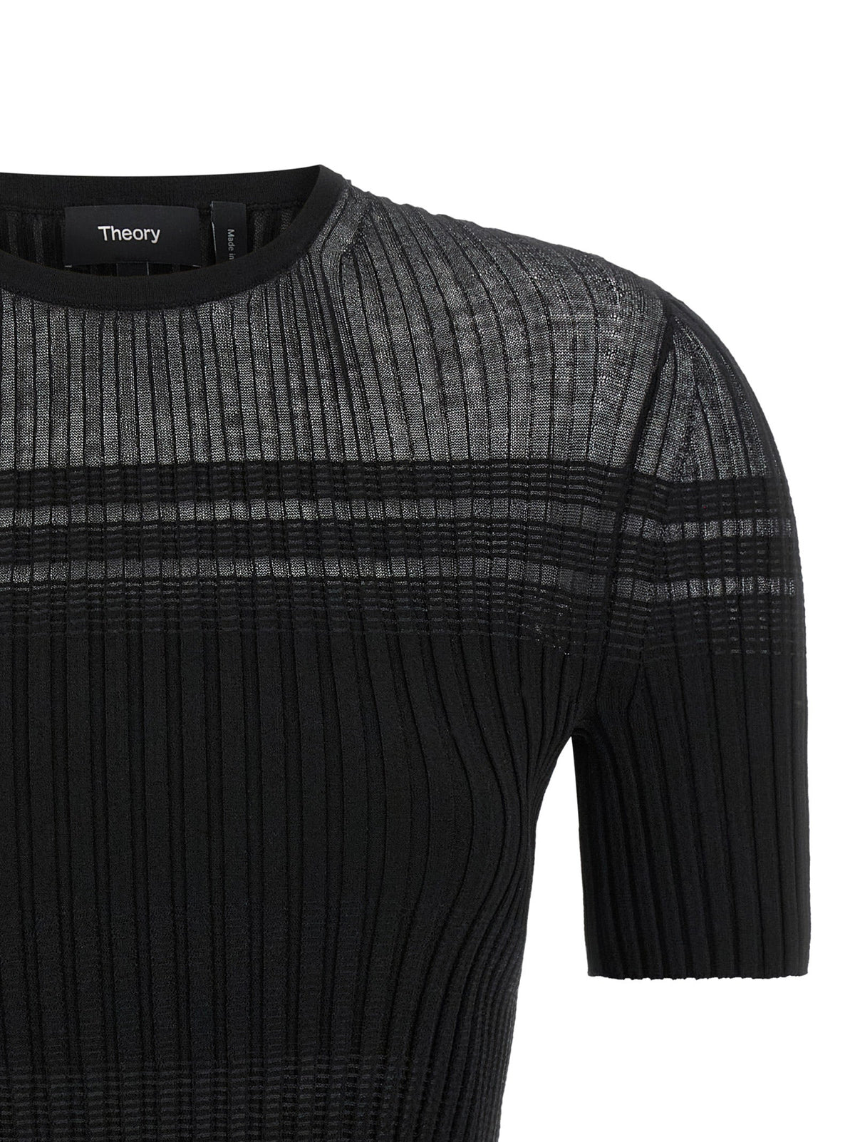 Theory Black Viscose T-Shirt