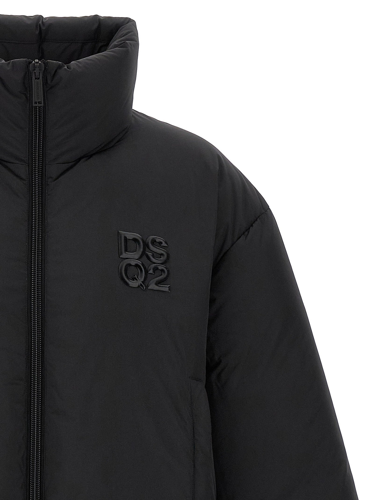 Dsquared² Black Polyester Full-Length Jacket
