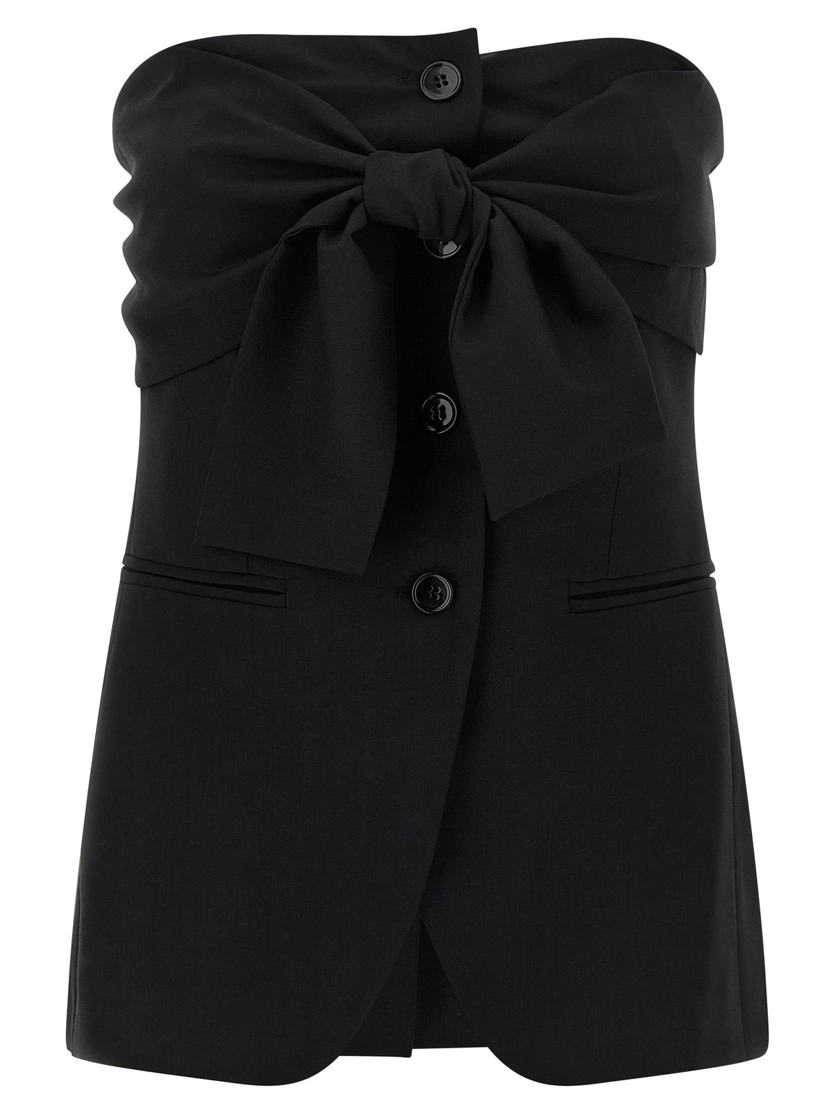 Max Mara Black Virgin Wool Tank Tops